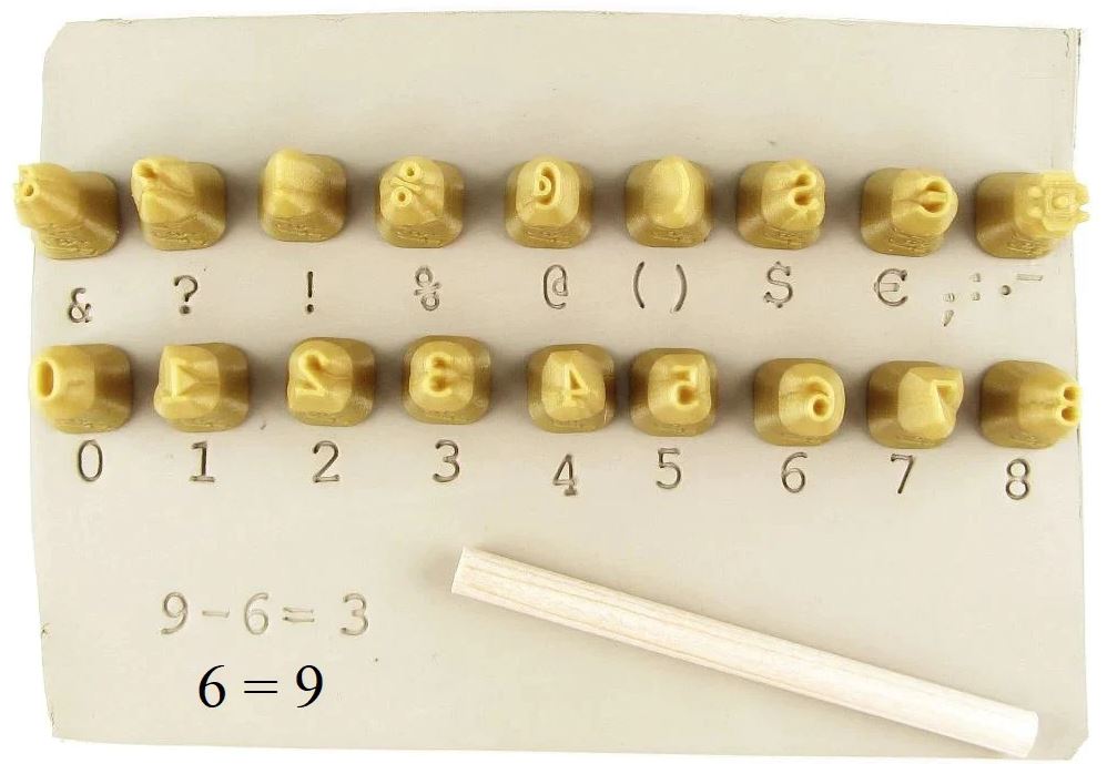 Number Stamps 6mm (Courier)